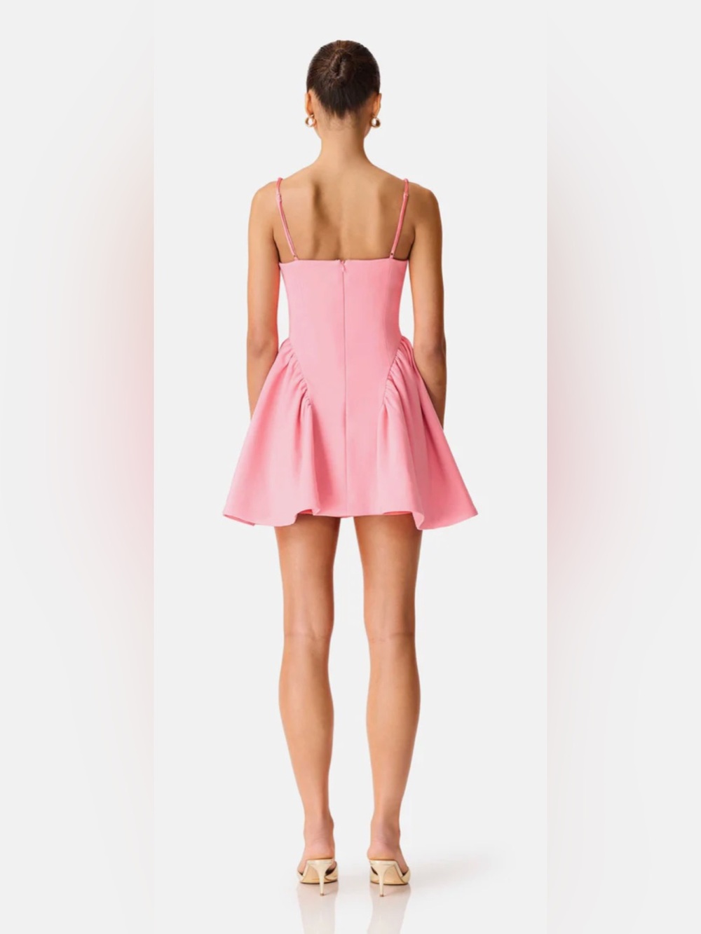 NWT! Elliatt Pink Square-Neck Mini Dress/Size Small - Picture 9 of 10